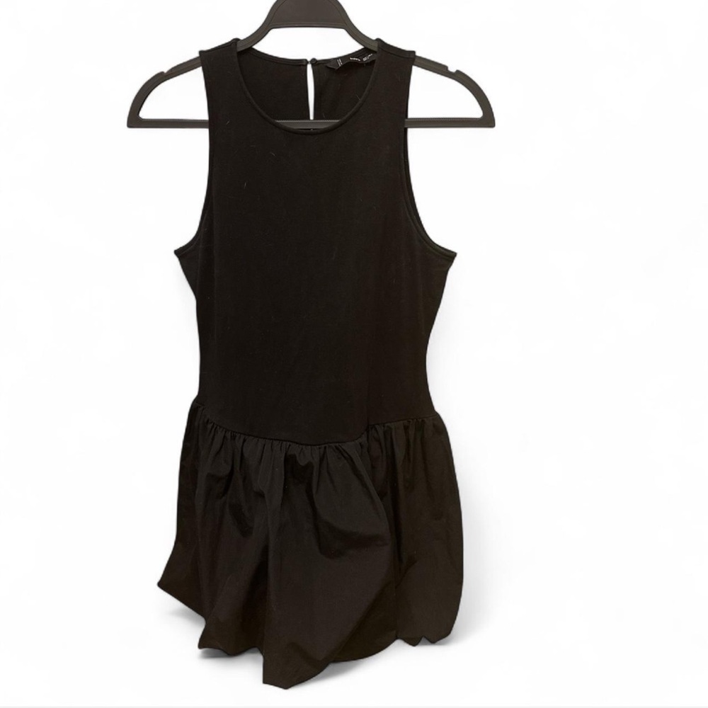 Mango Black Mini Bubble Dress